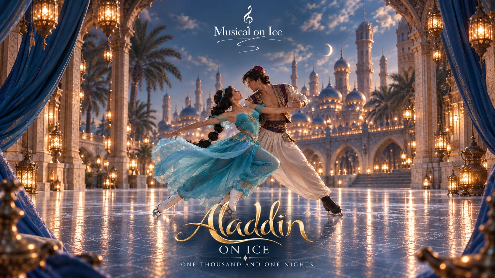 Locandina ufficiale di Aladdin on Ice